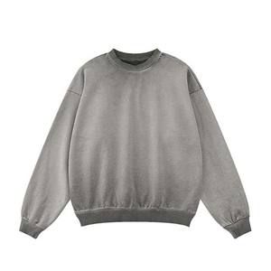 Sudadera de Invierno para Hombre, 100% Algodón, Lavado Ácido, Hombros Caídos, Bordado, Servicio OEM Ecológico con Logotipo Personalizado - Product Image 3