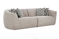 ORRIS LIVING Modernes L-förmiges Sofa-Set Kiefernholzrahmen 100% Polyester-Stoffbezug - Langlebig Komfortabel für Apartment Hotel Villa