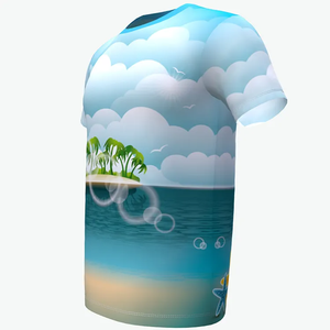 เสื้อยืดผู้ชายแบบเรียบ พิมพ์ลายตามสั่งด้วยเทคนิค Sublimation Transfer ทรงโอเวอร์ไซส์ คอกลม ระบายอากาศได้ดี แห้งเร็ว - Product Image 3
