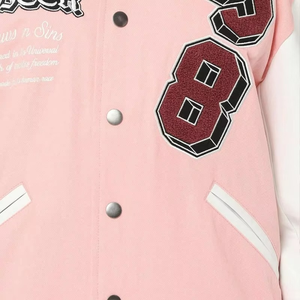 Promotion2025 Nouveautés Veste en cuir pour femme Manteaux pour femme Vestes universitaires d'hiver Vestes pour femme Couleur rose Confortable - Product Image 5