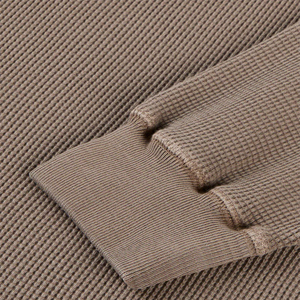 Sweat uni en polaire unisexe coupe normale col rond en coton mélangé écologique hiver sweats à capuche imprimés personnalisés - Product Image 3