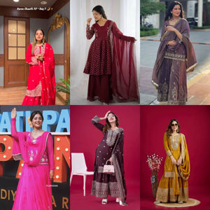 Salwar Kameez Tradicional Étnico de Seda, Ropa Casual de Boda para Todas las Temporadas - Product Image 1