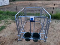 Enclos individuel pour veaux en acier modulaire de haute qualité, 6 pieds, écologique, revêtement en poudre, pour usage agricole
