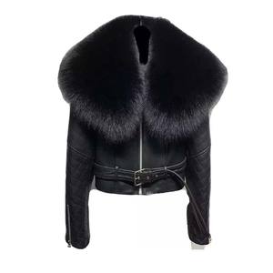 Chaqueta de piel de oveja de Raff en blanco de estilo callejero personalizada de alta calidad con chaqueta de cuero cálido de invierno de moda OEM de imitación - Product Image 5