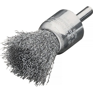 Abrasive <b>Brush</b> Head 23mm 6mm Shaft 0.3mm Wire Stainless Steel 18000 RPM-LESSMANN - Product Image 1