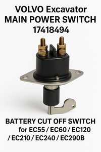 สวิตช์ตัดแบตเตอรี่สำหรับวอลโว่รุ่น17418494สำหรับชิ้นส่วนเครื่องจักรก่อสร้างอะไหล่ EC55 EC60 EC120 EC210 - Product Image 3