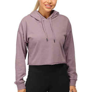 Sweat à capuche court d'hiver pour femme de qualité supérieure, respirant, style streetwear, vente en gros OEM, grandes tailles - Product Image 4