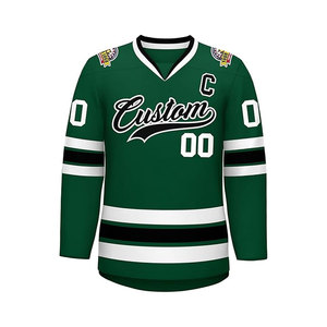 เสื้อกีฬาฮ็อกกี้น้ำแข็งที่ปรับแต่งได้พร้อมแขนยาวชื่อทีมหมายเลขโลโก้ออกแบบสีของคุณเองบริการ OEM - Product Image 5