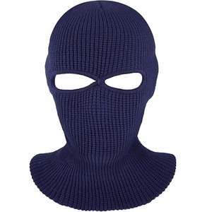 Pasamontañas de punto de 2 agujeros de color personalizado de alta calidad máscaras de esquí al por mayor transpirable 100% poliéster imagen ropa al aire libre diseñada para - Product Image 6