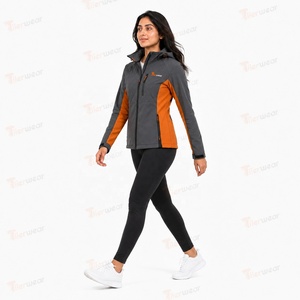 Chaqueta de Esquí Acolchada con Capucha para Mujer Tiierwear, Cierre de Cremallera de Manga Larga, Color Gris Marrón, Diseño Sólido, Impermeable y Resistente al Viento 100% - Product Image 4