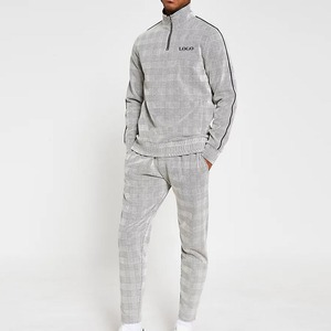 Ensemble survêtement pour homme en polyester 100% respirant et à séchage rapide, coupe ajustée, vente en gros pour l'hiver |   Ensemble de survêtement de fitness personnalisable - Product Image 1