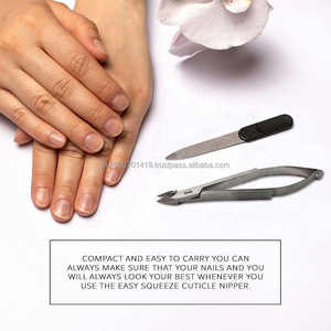 Coupe-ongles et coupe-ongles en acier inoxydable à action de ressort automatique professionnelle coupe-ongles à cuticules à lame incurvée Durable - Product Image 5