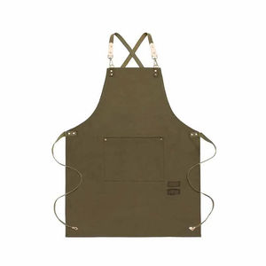 Delantal de lona de una pieza de nueva moda para cafeterías, estilo babero, Impresión de logotipo personalizado, impermeable, limpieza de alimentos - Product Image 4