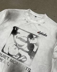 Streetwear pour hommes T-shirt surdimensionné respirant 100% coton Vintage DTG coupe ample tissu tricoté Hip Hop vente en gros - Product Image 1