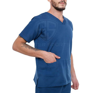 Uniformes Médicos Unisex Personalizados de Alta Calidad para Uso Hospitalario, Conjuntos de Uniformes Quirúrgicos de Color Sólido con Logotipo Personalizado, Venta al por Mayor en Línea - Product Image 6