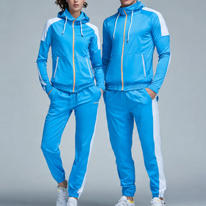 Survêtement de football d'entraînement à capuche pour hommes et femmes, fermeture éclair, vêtements de sport, veste de football, tenue d'entraînement athlétique serrée pour hommes - Product Image 1