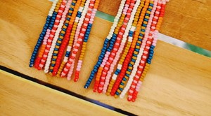 Designer Handmade Beaded Charm <b>Earrings</b> Classic <b>Long</b> Turquoise Jewelry for Elegant Wedding Style at Best Price - Product Image 5