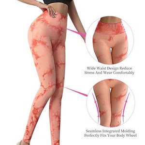 Transpirable gimnasio deporte Fitness pantalones 4 vías estiramiento trasero-Levantamiento Yoga Spandex/Nylon Leggings para mujeres Color sólido suave Multicolor - Product Image 2