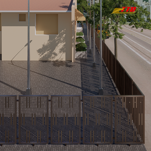 Clôture de confidentialité en fer forgé du fournisseur vietnamien Bois traité thermiquement pour les vues indésirables Bloquer le style intemporel du Vietnam - Product Image 4