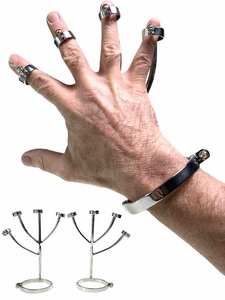 Surgical Stainless Steel Hand and Finger Cuffs with Finger Lock-100% Waterproof Customizable Size/Color/Design - Product Image 4