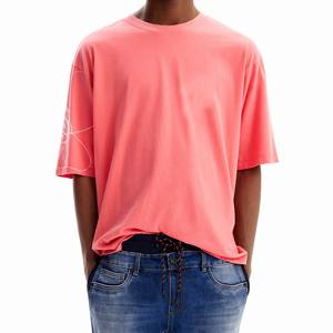 Crew Fitness Loose Fit 100% Camiseta de algodón para hombres Heavyweight Distressed Sun Faded Design Colorful Sun Faded T-Shirt - Product Image 1