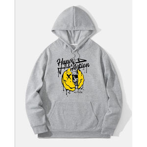 Venta al por mayor 350 GSM 100% algodón mezclado Sudadera con capucha pulóver de alta calidad de los hombres en blanco de gran tamaño Sudadera con capucha de lana - Product Image 1