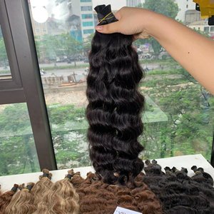ผมต่อจากคนแท้แบบไม่พันกันผมคนจากเวียดนาม100กรัมต่อหนึ่งมัดผม - Product Image 1