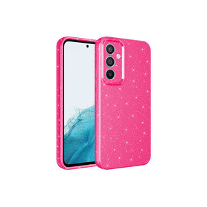 Étui de téléphone en silicone rose foncé scintillant de luxe avec fente pour cartes, coque arrière protectrice pour Samsung Galaxy A54 7 Plus 11Pro - Product Image 1