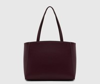 Sac fourre-tout vintage en cuir bordeaux pour femme, grand sac à bandoulière pour le travail, sacoche pour ordinateur portable, fermeture éclair, résistant à l'eau, deux compartiments