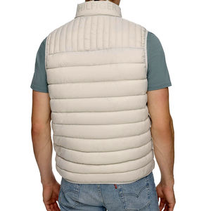 Nouvelle conception tendance : Gilet d'hiver matelassé personnalisé avec logo, col montant, sans manches, pour homme - Product Image 4