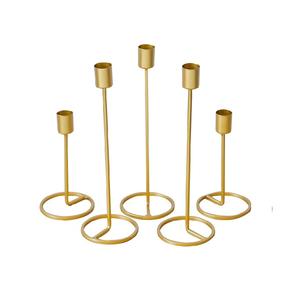 Bougeoir d'intérieur de couleur or de qualité supérieure Différentes tailles Bougeoir en fer pur en Inde - Product Image 6