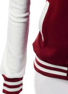 Chaqueta de mujer OEM Varsity disponible en tarifa al por mayor Logotipo de encargo chaqueta de tendencia superior transpirable Varsity - Product Image 5