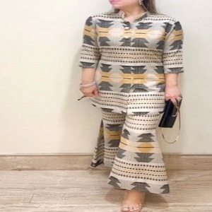 Stylish Ethnic Women Girls Wear Premium Casual Party Festival Wear Floral Printed Work White Kurta Kurti Grey Palazzo <b>Pants</b> - Product Image 4