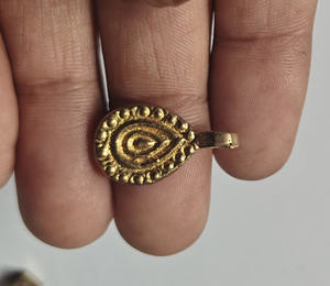 Pendentif en macramé fait main plaqué or avec motif spirale en relief, 10 à 15 mm, pour la création de bijoux, cadeau d'anniversaire pour enfants - Product Image 3