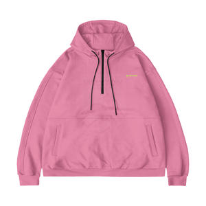 Custom <b>Quarter</b> <b>Zip</b> Hoodie Manufacturer High Quality Streetwear Oversized Hoodie with Custom Logo & Private Label - Product Image 1