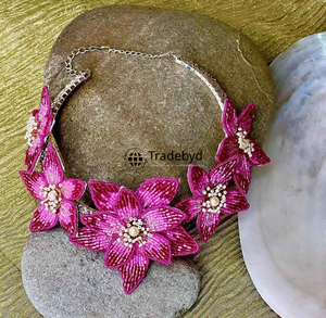 Tradebyd moda bordado collar hecho a mano joyería Premium Boho declaración Collar para regalar - Product Image 1