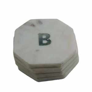 Modern Classic Style Bone Inlay 4 Piece Coaster Set High Quality Handmade Wooden Mats <b>Pads</b> Custom Logo for Tea <b>Coffee</b> - Product Image 2