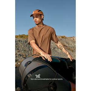 เสื้อยืด COOLMAX สำหรับผู้ชาย ระบายอากาศได้ดี แห้งเร็ว แขนสั้น คอกลม ทรงหลวม สปอร์ต เหมาะสำหรับกิจกรรมกลางแจ้ง ผ้าเจอร์ซีย์ 150 กรัม - Product Image 3