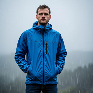 Couleur unie hommes randonnée coupe-vent veste et sweat à capuche décontracté automne Sports de plein air vestes mâle imperméable pluie vestes mâle - Product Image 1