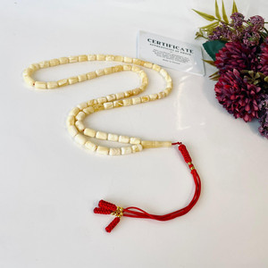 Delicadas cuentas de oración de ámbar báltico natural, sutil rosario islámico, Misbaha de 66 cuentas - Product Image 4