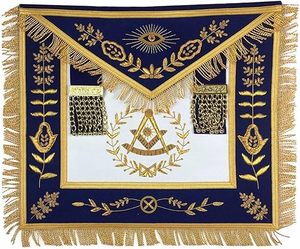 Juego de delantal y cuello masónico hecho a mano personalizado para uniforme ceremonial de logia suministro de masón de alta calidad - Product Image 1