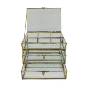 ถาดกระจกแบบมีรูพรุนดีไซน์แบบเหล็กถาดล้างทองเหลืองสีเทาสำหรับตกแต่งบ้าน - Product Image 5