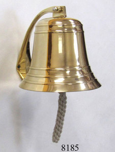 Soporte de latón náutico Campana de barco Exportador Artesanías de metal Campanas de barco de latón modernas Campana de metal montada en la pared al por mayor - Product Image 2