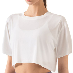 Camisas Tb 100% algodón liso en blanco verano Casual Wear mujer camiseta Casual Wear O cuello mujeres O cuello camisetas - Product Image 6