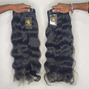 Fournisseurs de cheveux bouclés ondulés droits bruts vierges de haute qualité, Fournisseur de cheveux humains naturels de vison Fournisseurs de cheveux naturels noirs bruts en Inde - Product Image 1