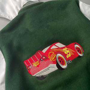 Veste universitaire personnalisée pour homme, veste de baseball d'hiver, bomber, manches en cuir, logo brodé, streetwear du lycée. - Product Image 3