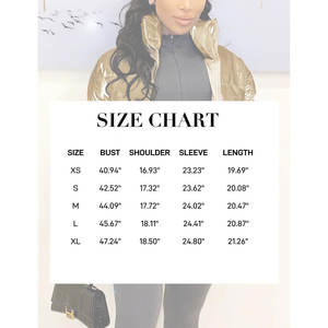 Chaqueta acolchada recortada acolchada para mujer para Otoño/Invierno, abrigo de burbujas de lona transpirable con acabado brillante, abrigo cálido - Product Image 3