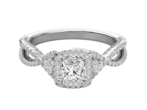 Bague solitaire en or blanc 14 carats de créateur, élégante et classique, certifiée IGI, diamant taille brillant, clarté VVS, bijoux pour fiançailles - Product Image 4