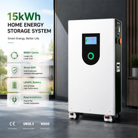 Système de stockage d'énergie domestique certifié CE, 8000 cycles, alimentation de secours résidentielle, batterie au lithium sur pied de 15 kWh