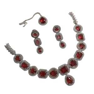 Collier artificiel indien pakistanais mariée fiançailles mariage femmes fête bijoux vente en gros personnalisé Antique plaqué or - Product Image 1